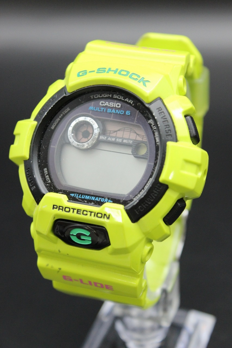 【行董】 G-SHOCK Gショック 3278 GWX-8900C G-LIDE イエローグリーン 黄緑 タフソーラー メンズ腕時計 ブランド腕時計 AA104BOM02