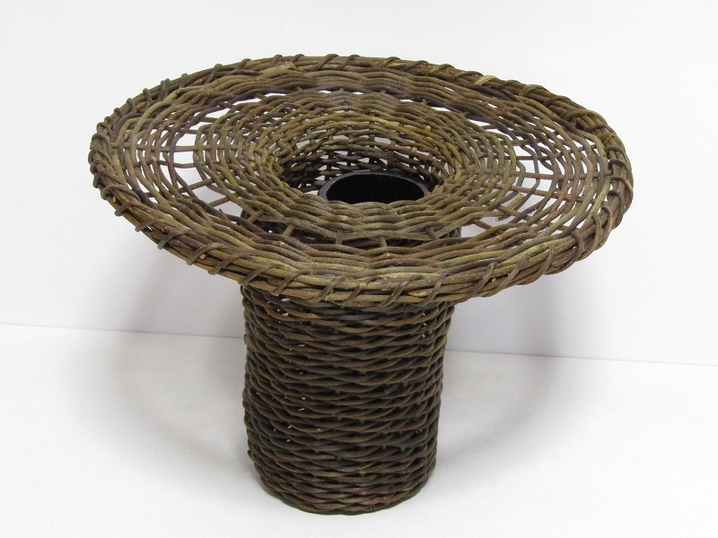 C08-882[NAK] 唐人籠 竹籠 花籠 花入 花器 華道具 茶道具