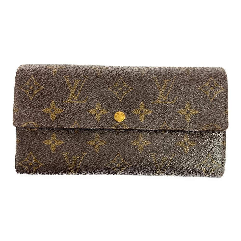 良品　ルイヴィトン　モノグラム　長財布　ポシェット　クレディ LOUIS ルイヴィトン モネ モノグラム VUITTON ポルト クレディ 長財布