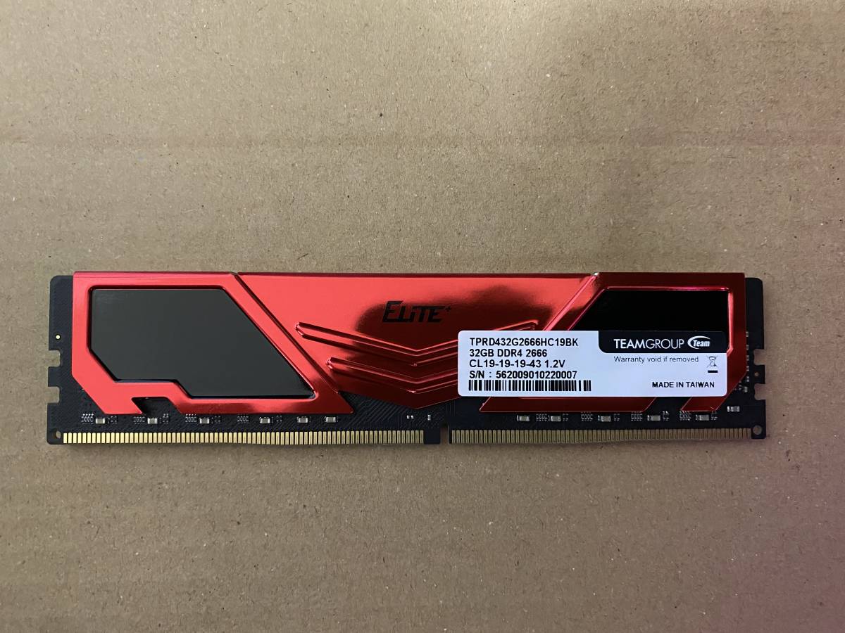 TEAMGROUP DDR4-3200 16GB×2枚 32GB 中古動作品 Team - 【中古】DDR4