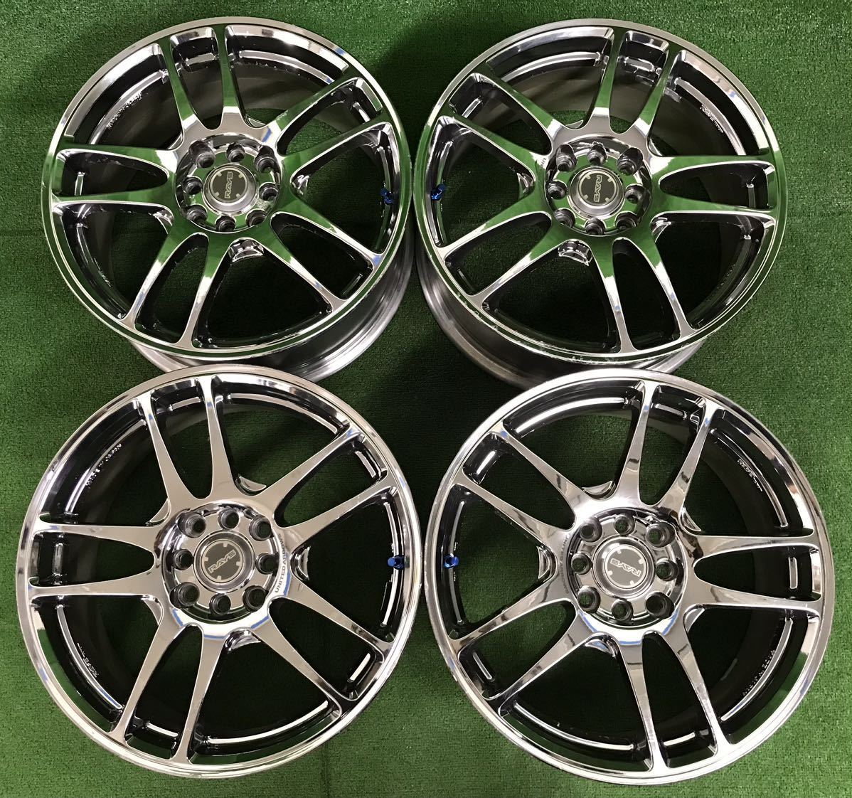 ★RAYS UNITED ARROWS ユナイテッド アローズ WR 17インチ 17×7J +50 100/114.3 マルチ 4穴 ハブ:約73 4本 中古アルミ 日本製★送料無料