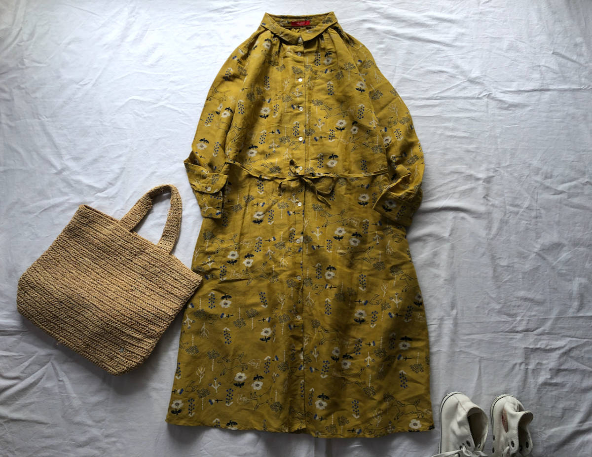 プードゥドゥ Pou Dou Dou 可愛い麻混シャツワンピース ワンピース 売買されたオークション情報 Yahooの商品情報をアーカイブ公開 オークファン Aucfan Com