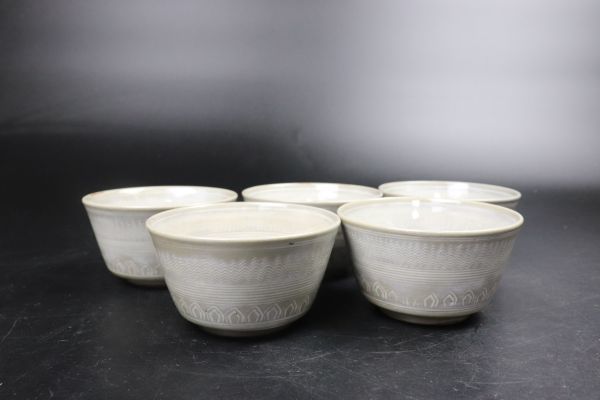 湯呑 染付 12客 中国美術 煎茶器 茶器 唐物 骨董 時代 煎茶道具