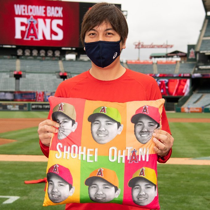 大谷翔平 ピロー 枕 クッション 7月5日 エンジェルス 14000個限定 大谷 