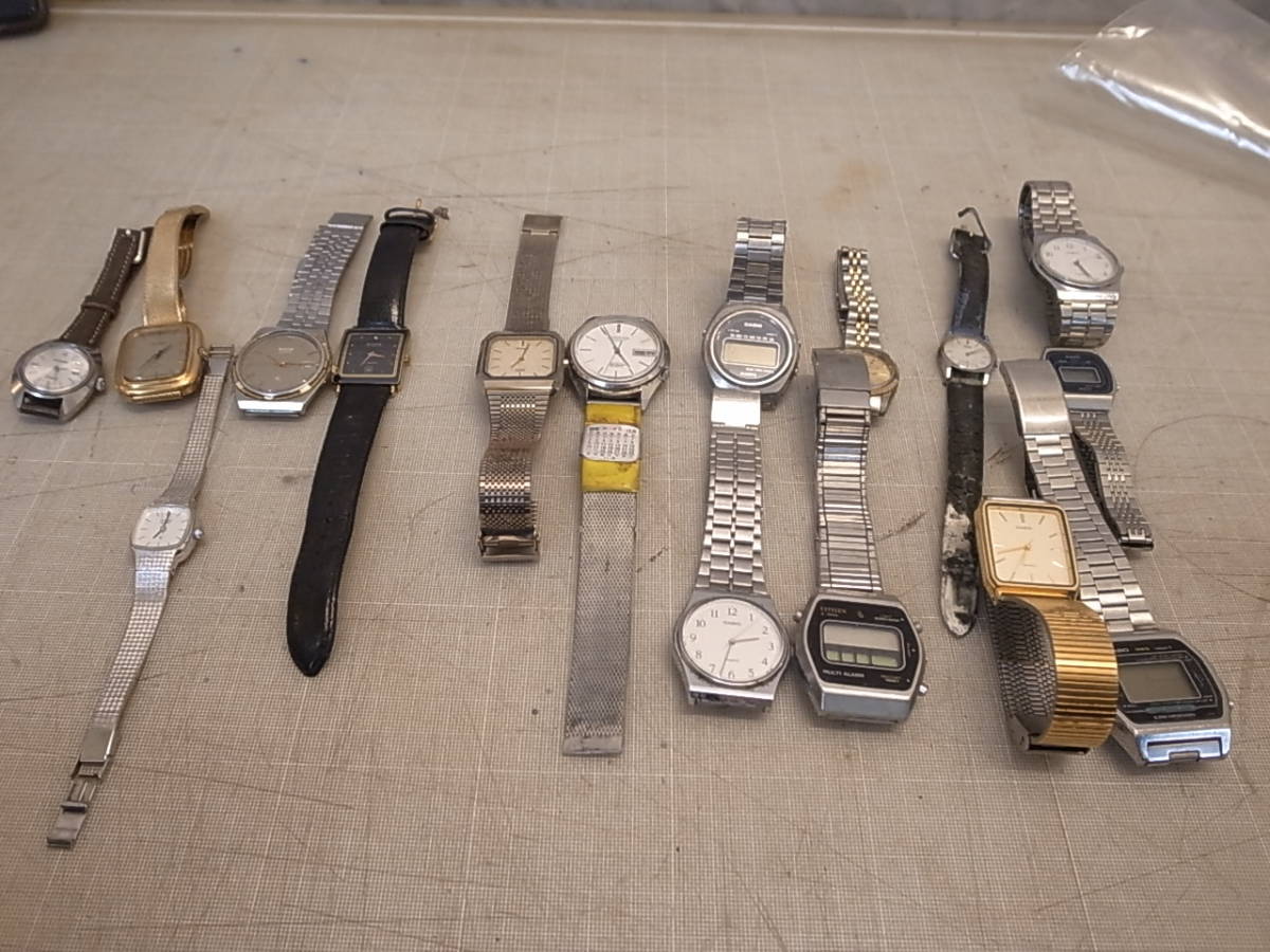 RADO，ORIENT、CITIZEN、CASIO等、腕時計15点 ジャンク纏め売り 
