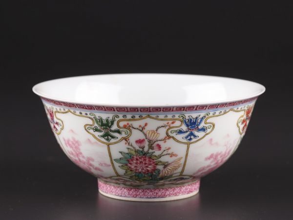中国古玩 唐物 清代 粉彩 雍正年製 款 鉢 時代物 極上品 初だし品