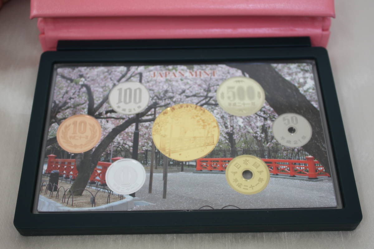♪♪額面～【美品】2009 桜の通り抜け プルーフ貨幣セット 平野撫子