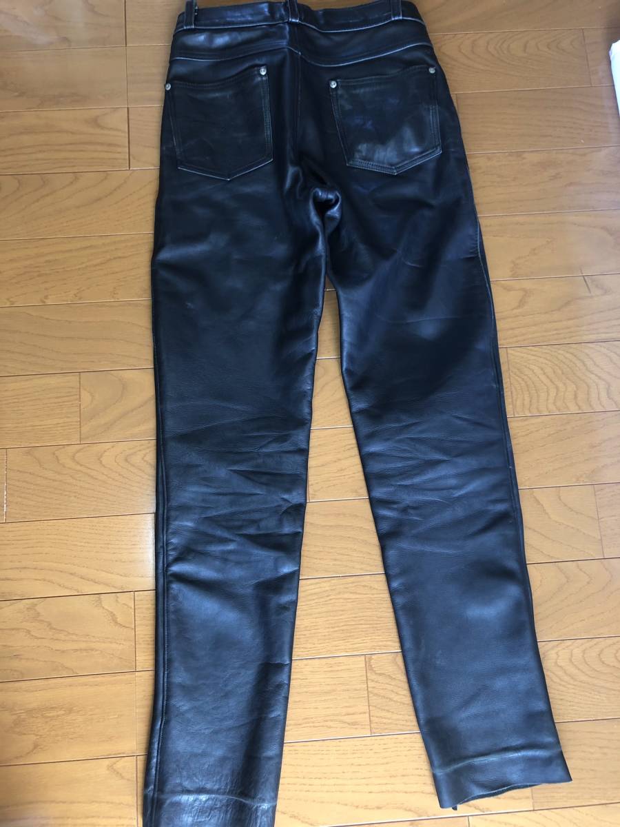 Schott N.Y.C. MADE IN U.S.A. ショット レザーパンツ サイズ32 黒色