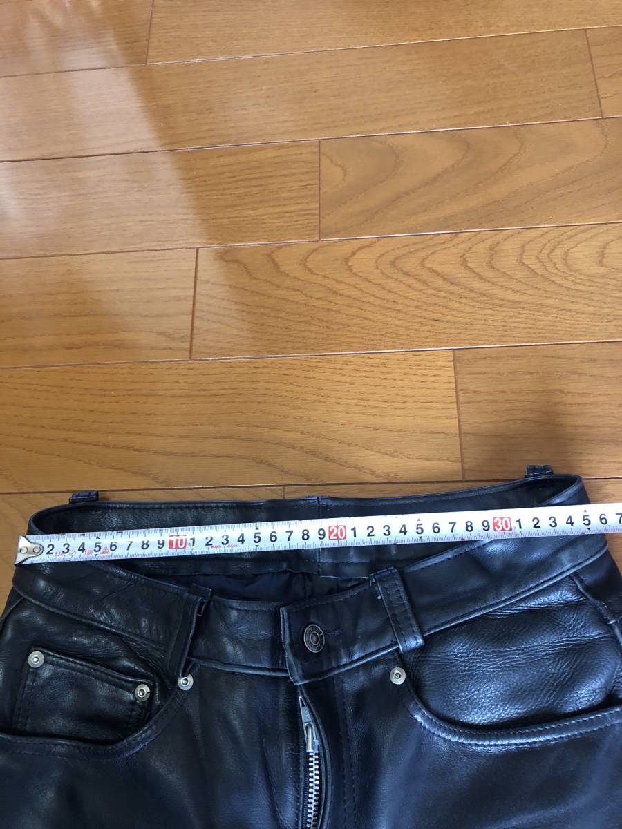 Schott N.Y.C. MADE IN U.S.A. ショット レザーパンツ サイズ32 黒色