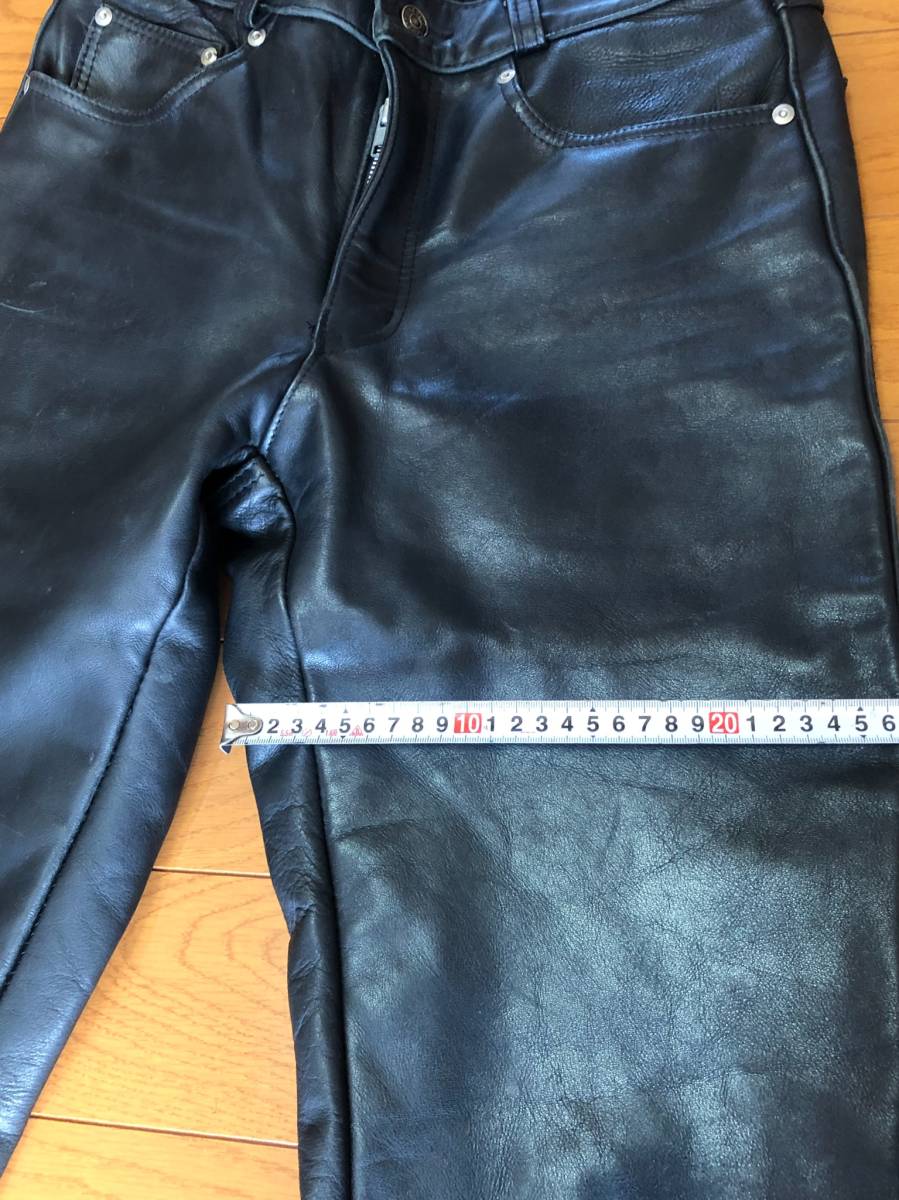 Schott N.Y.C. MADE IN U.S.A. ショット レザーパンツ サイズ32 黒色
