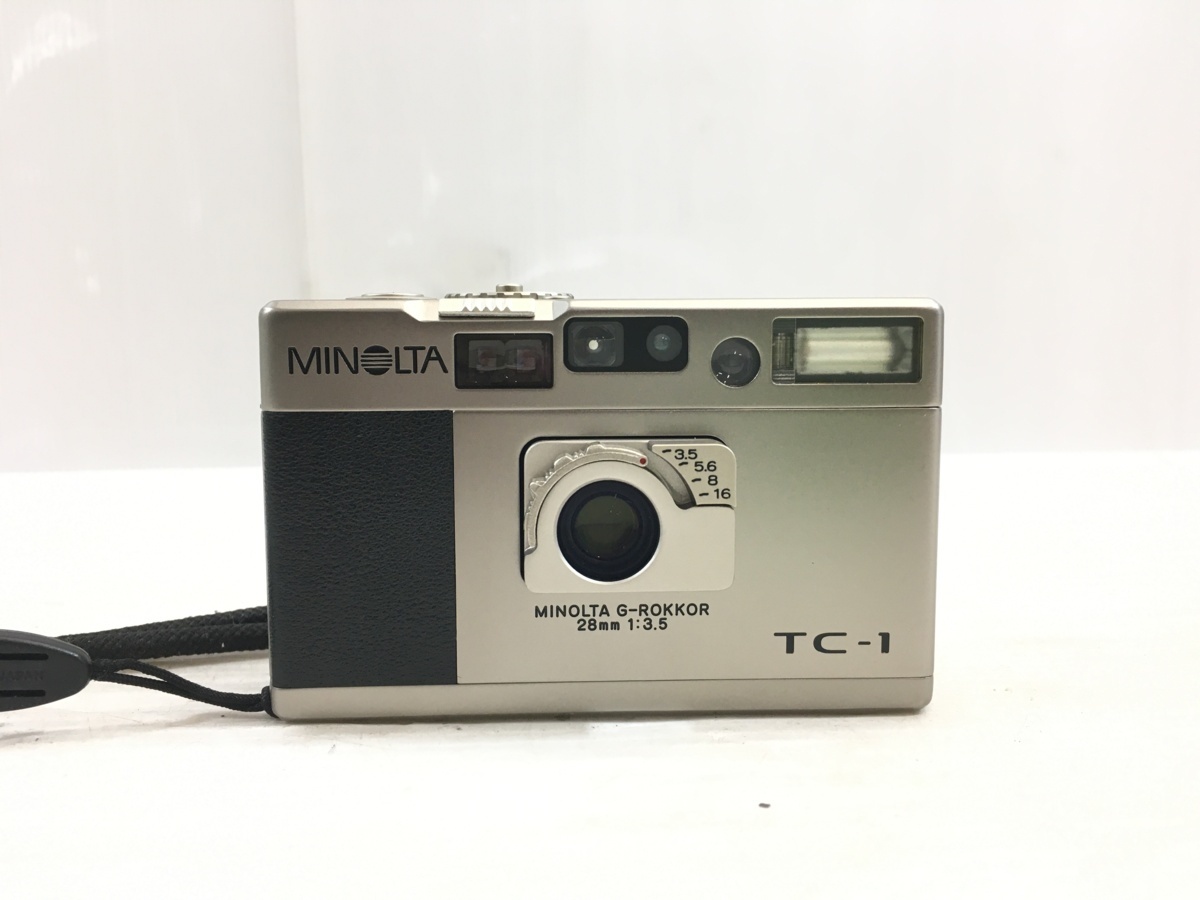 MINOLTA TC-1 G-ROKKOR 28mm F3.5 ミノルタ カメラ コンパクト フィルムカメラ ケース付き ジャンク 40370　