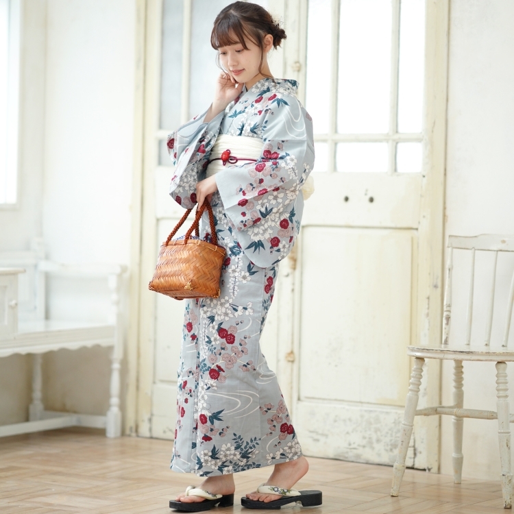 【大得価，2025】 高級変わり織り 手描き京都職人絵 流水に梅と桜 うめ さくら浴衣 日本生地和歌山染め 大人浴衣 着物としても着用可能 品(その他)｜売買されたオークション情報、yahooの商品情報をアーカイ その他