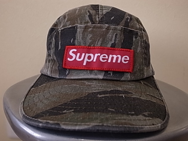 Y*読様 Supreme　タイガーカモ　キャンプキャップ ☆ 初期 SUPREME シュプリーム Tigerstripe Camp Cap タイガーカモ
