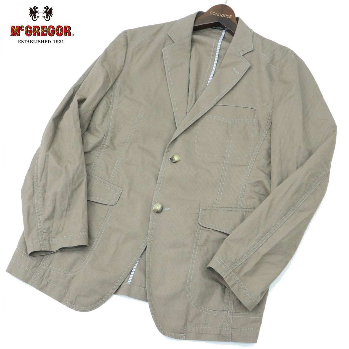 驚きの破格値，新品 McGREGOR マクレガー 春夏 コットン&リネン カジュアル テーラード ジャケット Sz.M メンズ ベージュ A1T03255_3#M(Mサイズ)｜売買されたオークション情報、yahooの商品情報をアーカイブ公開 - オ Mサイズ