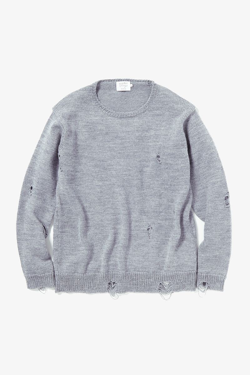 vendor Things COTTON CREW NECK DAMAGED SWEATER nonnative ノン 
