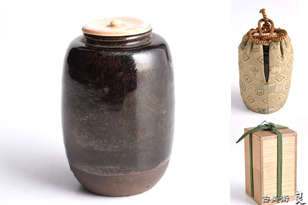 瀬戸焼 染付 名工 舜淘窯 【河本礫亭】花鳥図 花瓶