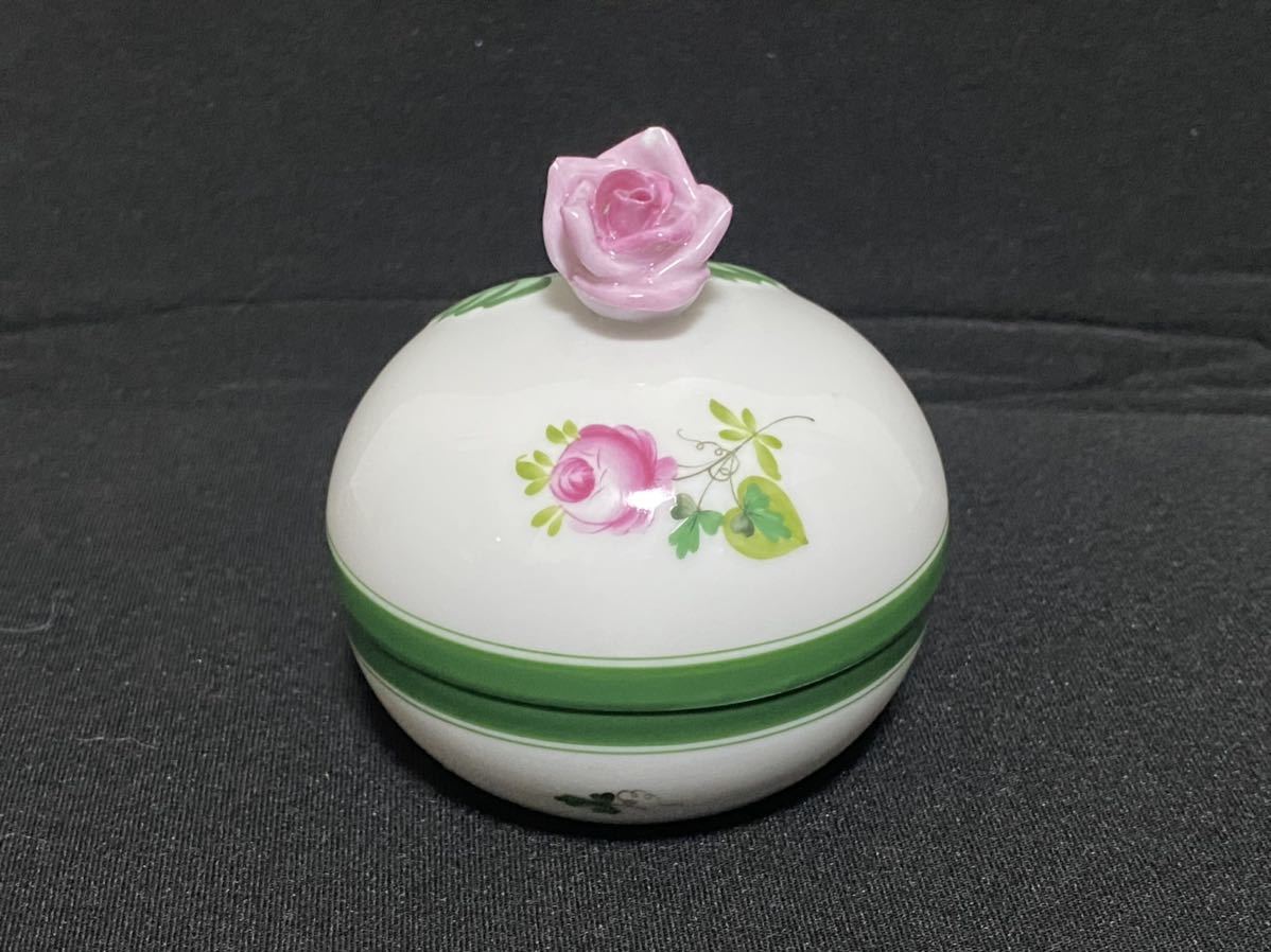 インテリア小物 未使用近✨ヘレンド ウィーンの薔薇 ボンボニエール