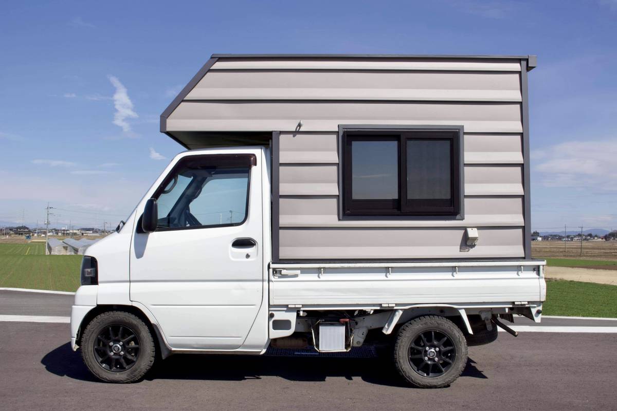 軽トラキャンプ 軽トラシェル モバイルハウス キャンピングカー 軽 