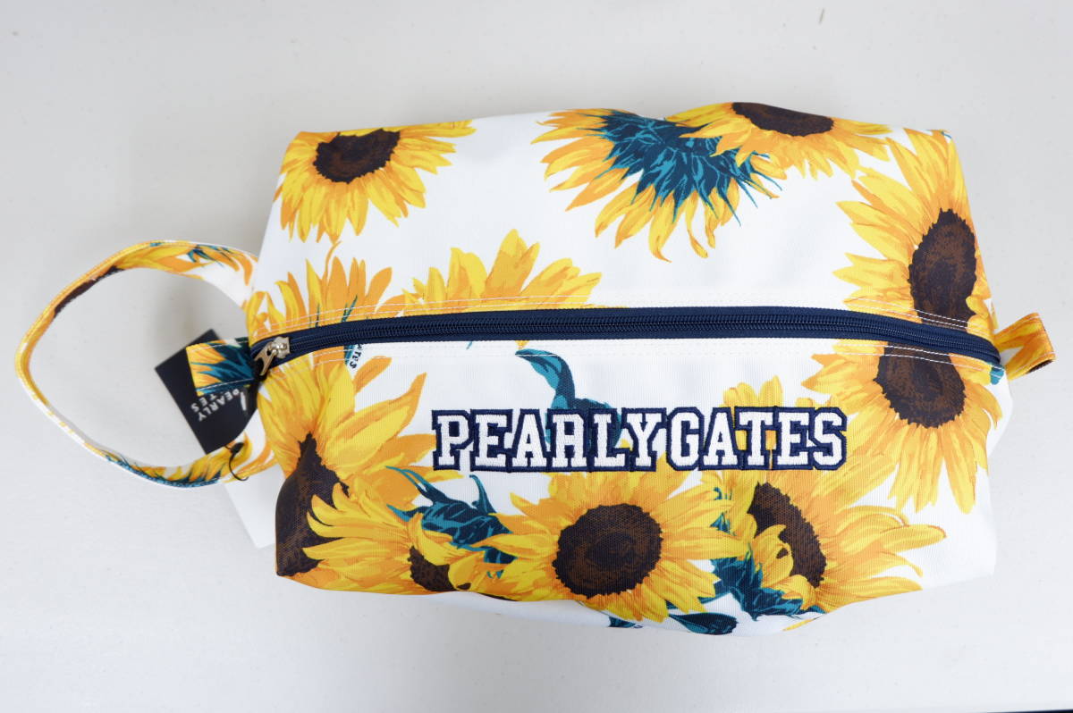 PEARLY GATES パーリーゲイツ シューズケース ヒマワリ柄 未使用 展示品