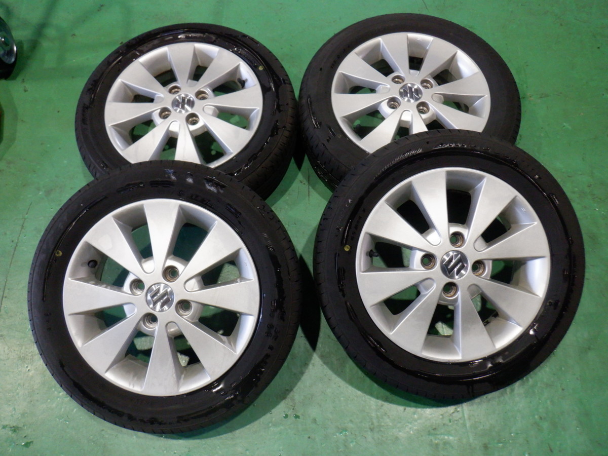 【高品質，限定SALE】 155/65R14 夏タイヤ スズキ純正 14インチ アルミホイール 4本セット B/S PlayZ 2019年 7分山 14ｘ4.5J +45 ワゴンＲ スペーシ(ラジアルタイヤ)｜売買されたオークション情報、yahooの商品情報をアーカイ 4穴