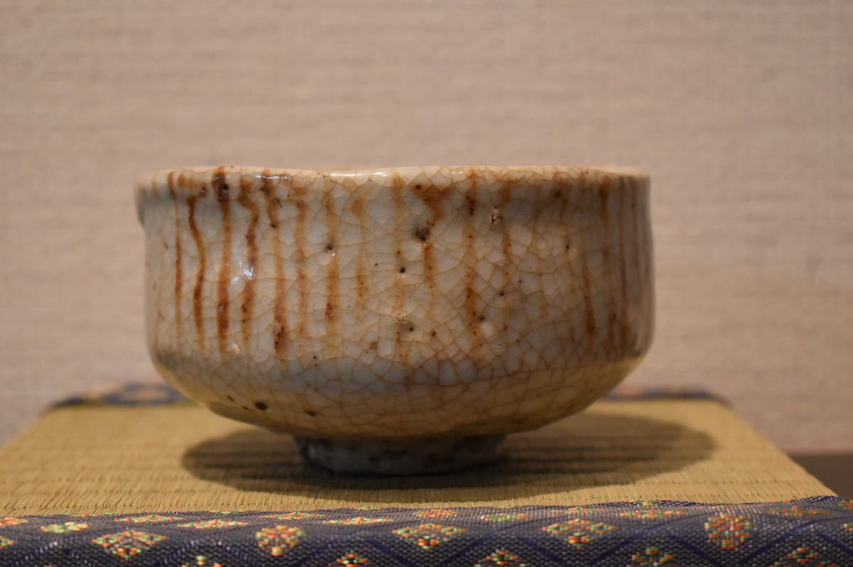 GE】Z777【コレクター所蔵品】時代 志野茶碗 /志野焼 日本美術 美濃焼