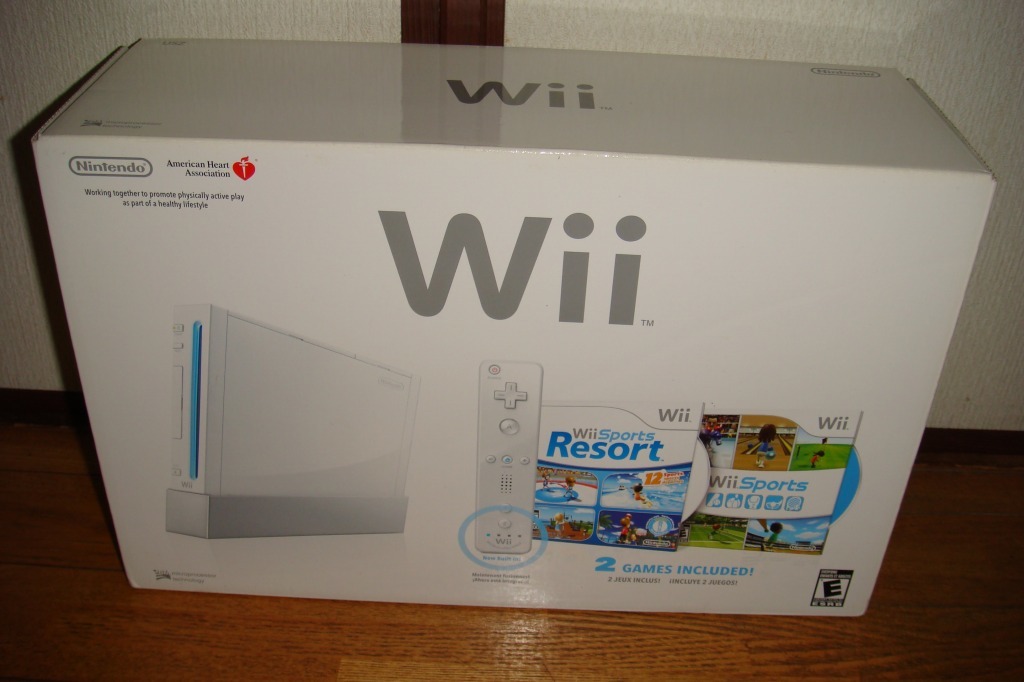 新品未使用　■　北米版　Wii　本体　Wiiスポーツリゾート・Wiiスポーツ同梱版　■
