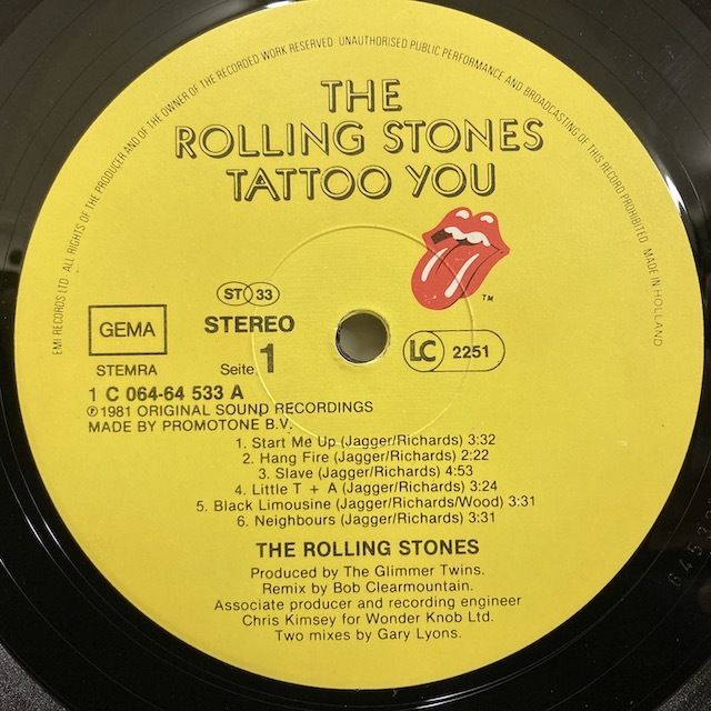 Rolling Tattoo You The Stones - Remaster) (2021 | album Stones