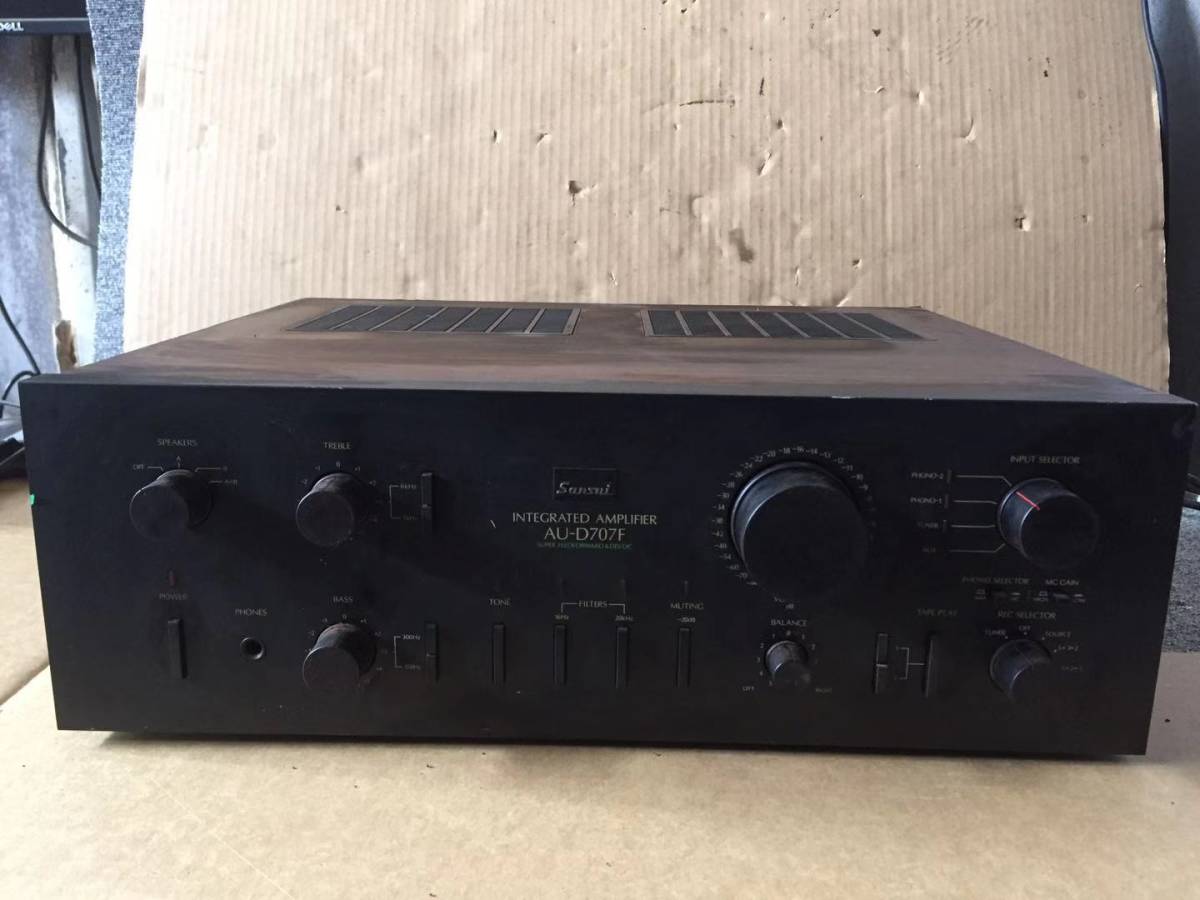 サンスイ プリメインアンプ AU-D707F 現状 ジャンク品 部品取り SANSUI
