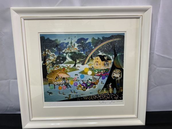 ジクレー版画 Yahoo!オークション 藤城清治のPostcardケロヨンの