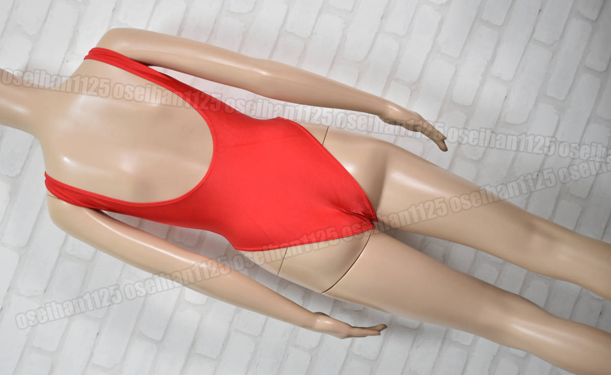 LiC リック エアロビクス ダンス ハイレグレオタード 無地 レッド サイズM_2