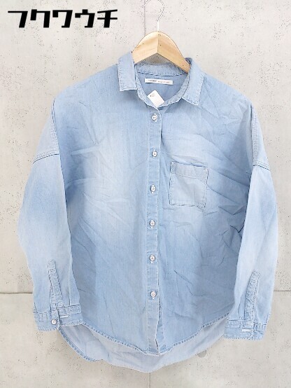 ◇ the shirt by upper hights アッパーハイツ 長袖 デニム シャツ ブラウス サイズ1 インディゴ レディース