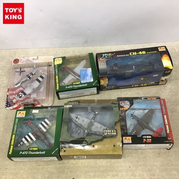 1円～ 訳あり EASY MODEL 他 1/72 CH-46 シーナイト、P-47D サンダーボルト 等