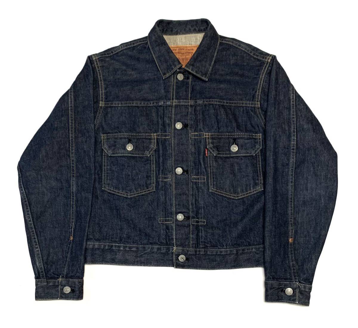 90s Levis 507 2nd BIGE デニムジャケット 濃紺 Levi's リーバイス デニム ジャケット 71 507 xx 38 2nd セカンド 復刻