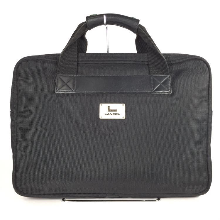 ランセル】本物 LANCEL ビジネスバッグ 黒 ブリーフケース PCケース 