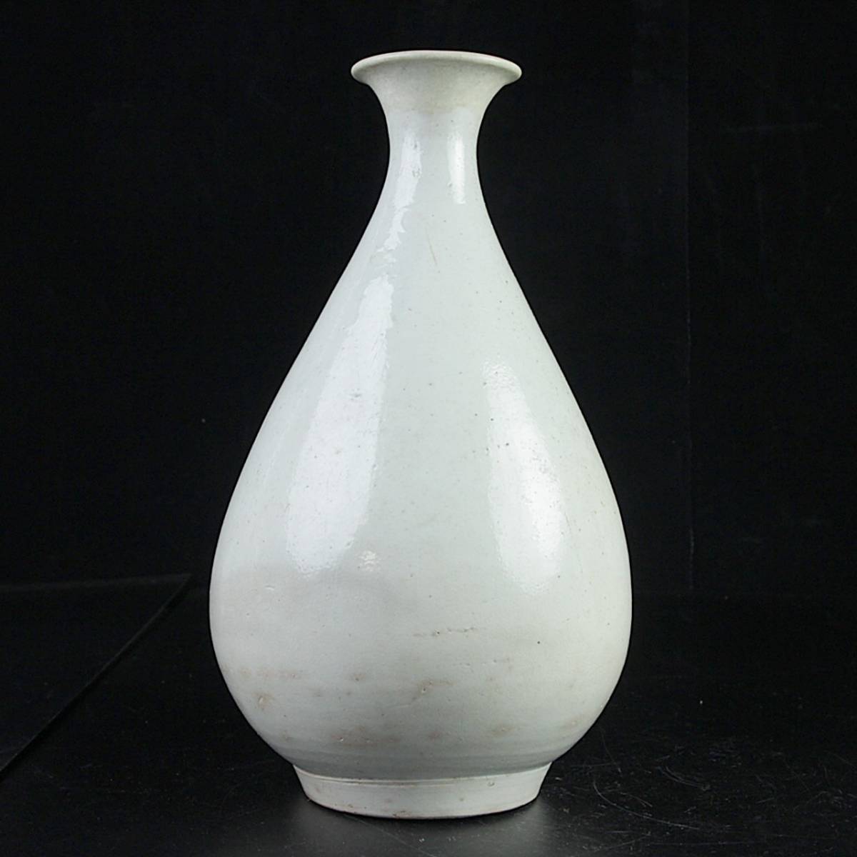 ◇舩◇ 李朝時代 白磁製 花瓶 32cm 大徳利 朝鮮古陶 唐
