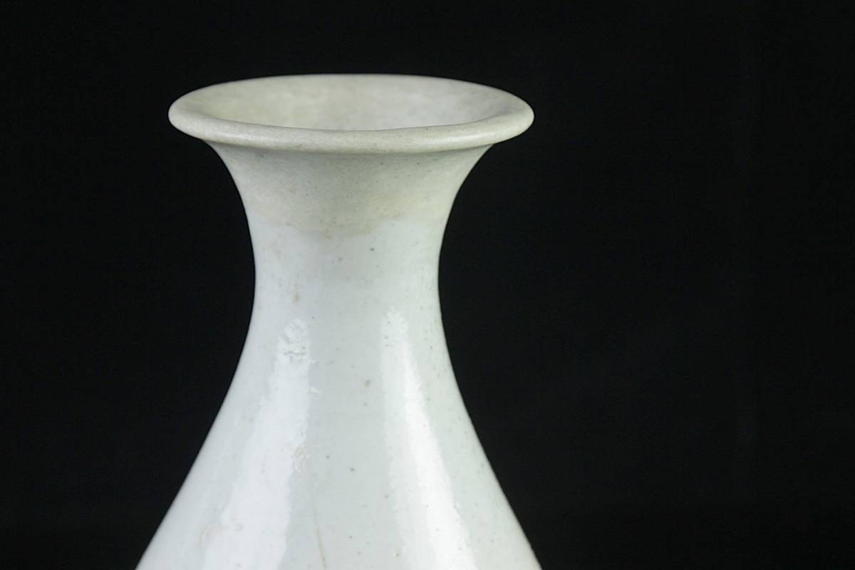 ◇舩◇ 李朝時代 白磁製 花瓶 32cm 大徳利 朝鮮古陶 唐