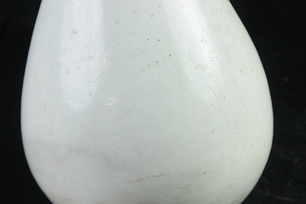 ◇舩◇ 李朝時代 白磁製 花瓶 32cm 大徳利 朝鮮古陶 唐