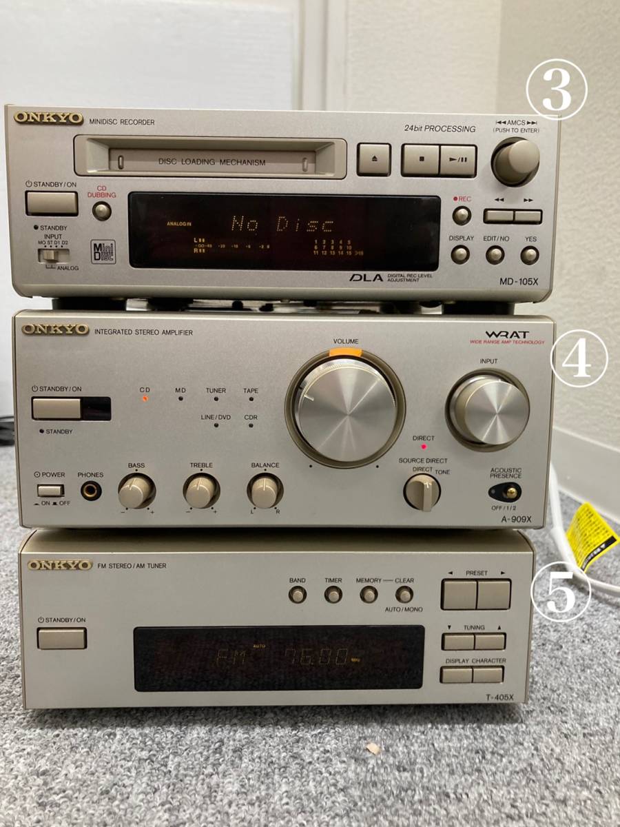 ONKYO - Mini ミニディスクレコーダー Hi-MD Disc Recorder Silver