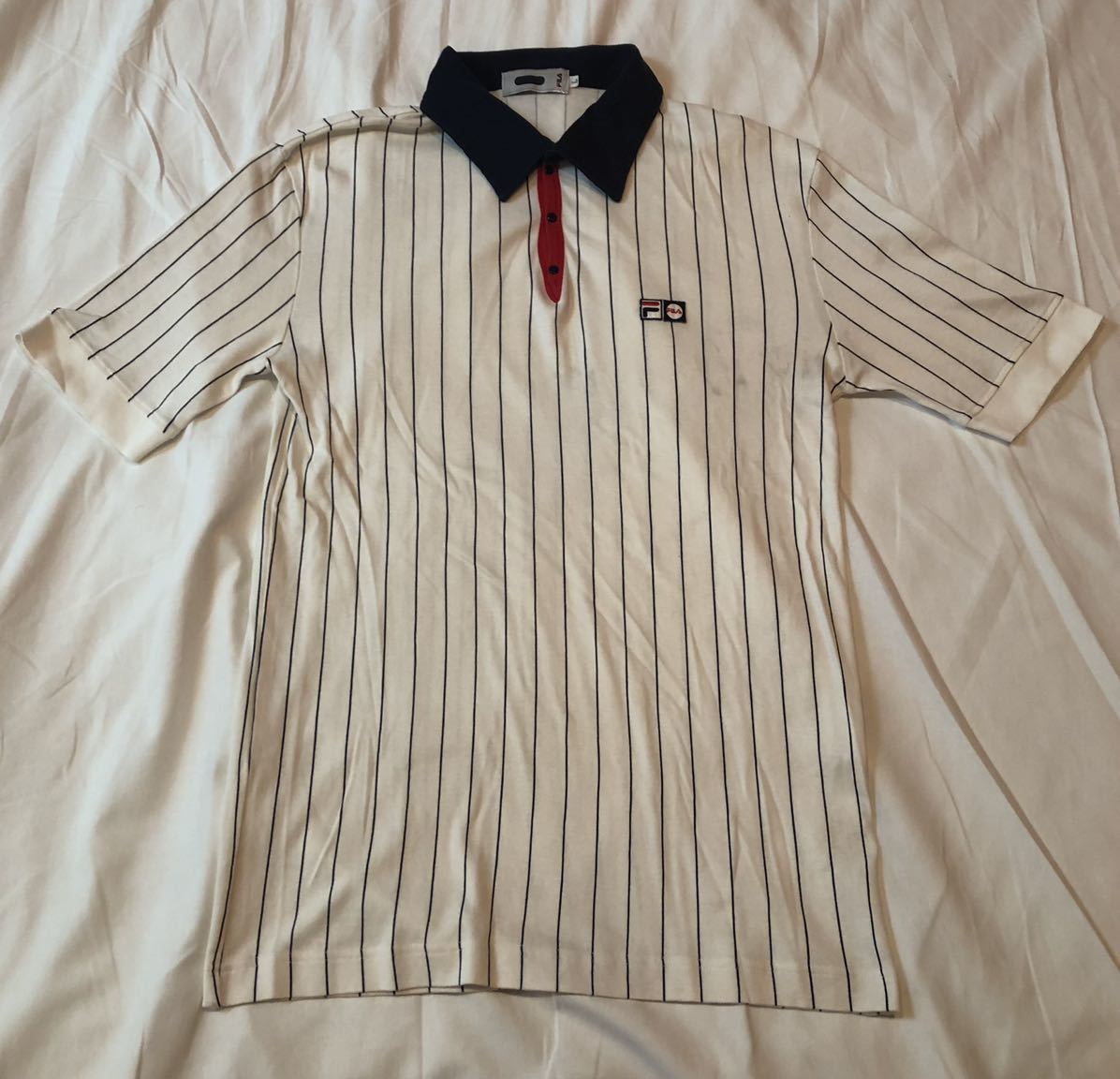 FILA BORG シャツ 復刻 フィラ ボルグ ストライプ テニス ポロ(男性用