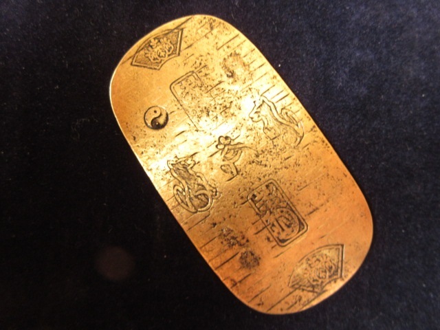 小判 元文小判金 背刻印 の落札相場 レプリカ小判:元文稲荷小判