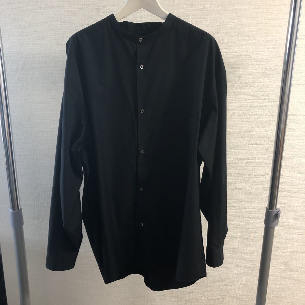 Graphpaper グラフペーパー Broad L/S Oversized Band Collar Shirt 