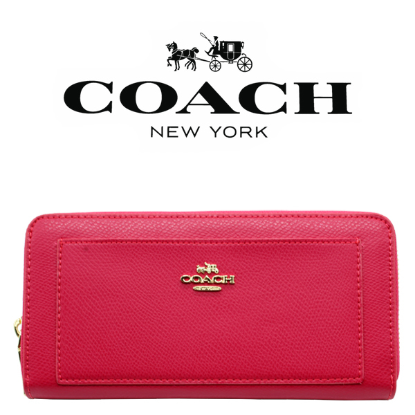 送料無料♪コーチ長財布●グレインレザーチェリーピンク・F52648●レディースCOACH●アウトレット新品・未使用品♪