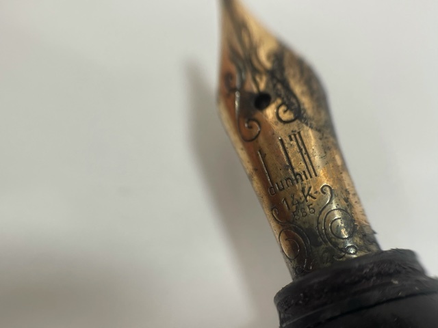 ダンヒル 万年筆 dunhill ゴールド ペン先14K ペン先 14K 文房具 激