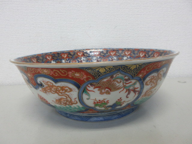 R-062288 幕末～明治期 富長貴春(富貴長春) 伊万里 色絵 金彩 5寸