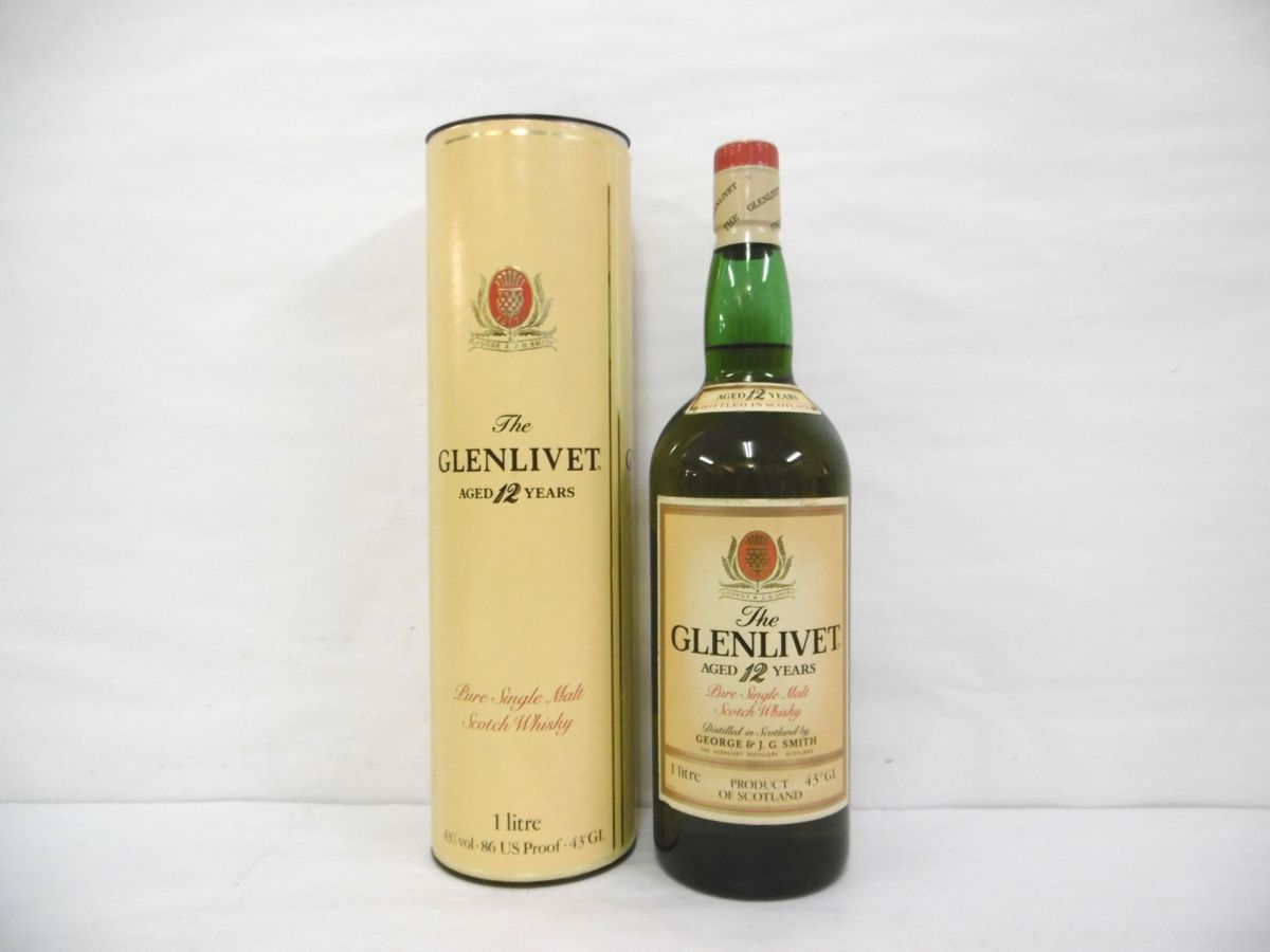 古酒 未開栓 グレンリベット GLENLIVET 12年 シングル モルト 赤アザミ