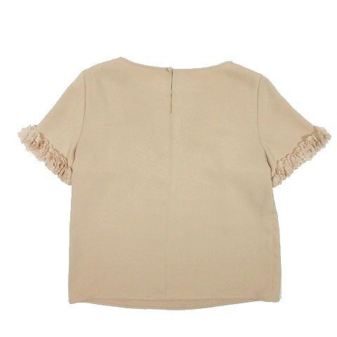 アナイ ANAYI フラワー刺繍モチーフ 半袖 カットソー プルオーバー トップス ベージュ サイズ36 10151613210 ブラウス STORE フラワー刺繍クルー ・ ANAYI（シャツ&frasl;ブラウス(半袖&frasl;袖なし) 「セットアップ対応商品」アート