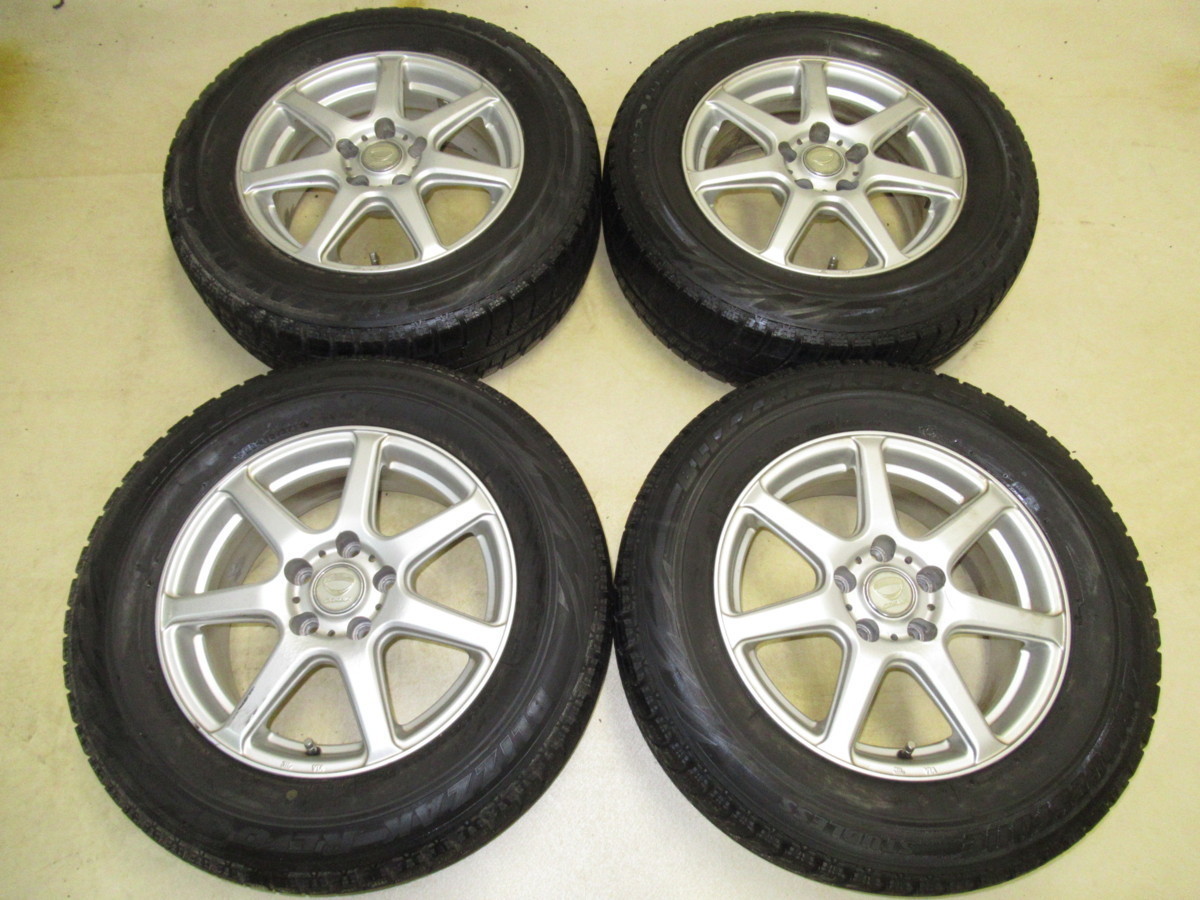 PROVZ 6.5J-16 off+38 pcd114.3/5H BRIDGESTONE BLIZZAK REVOGZ 215/65R16 スタッドレスタイヤ付き4本 エルグランド/デュアリス 他