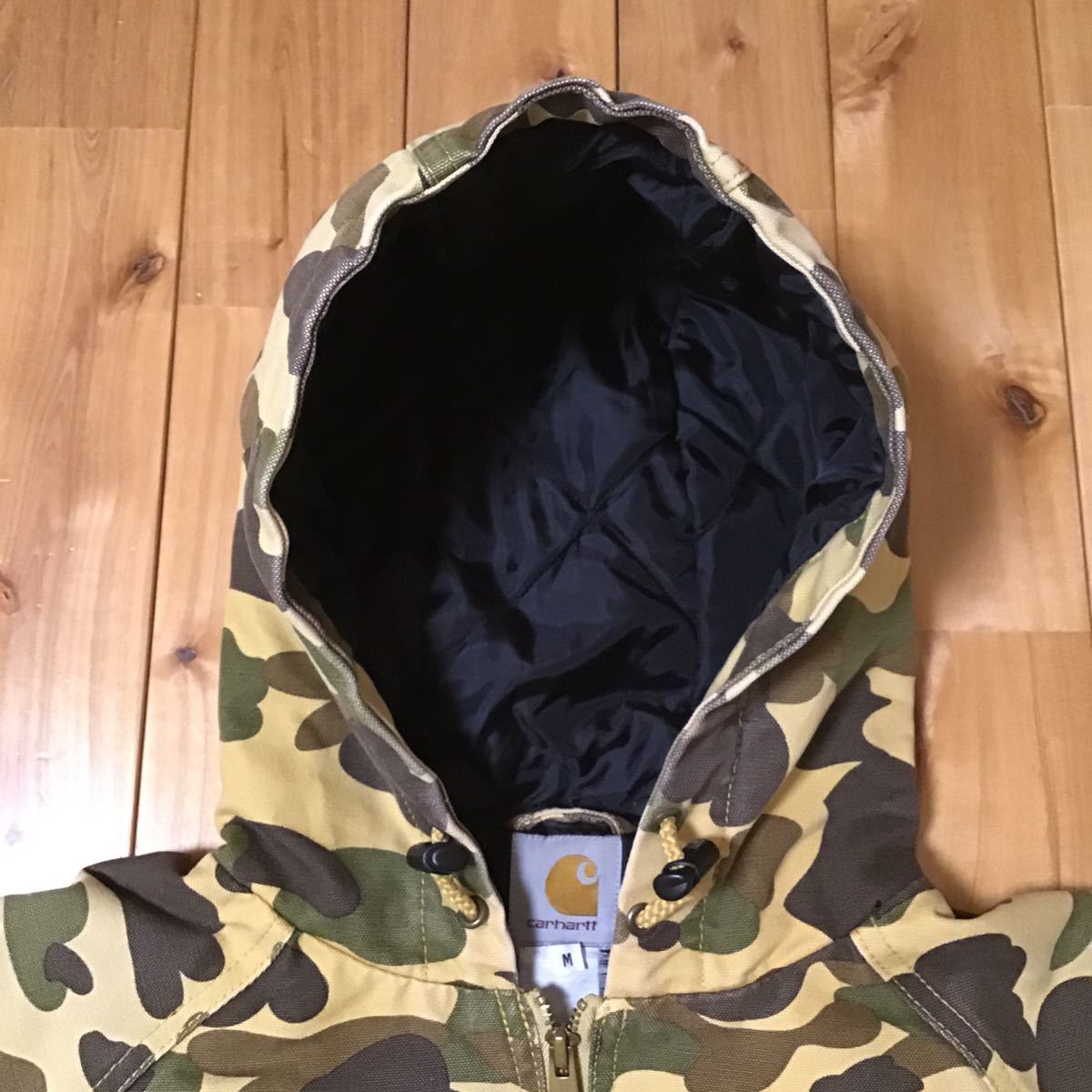carhartt × bape 中綿フード ジャケット Mサイズ 1st camo yellow a 