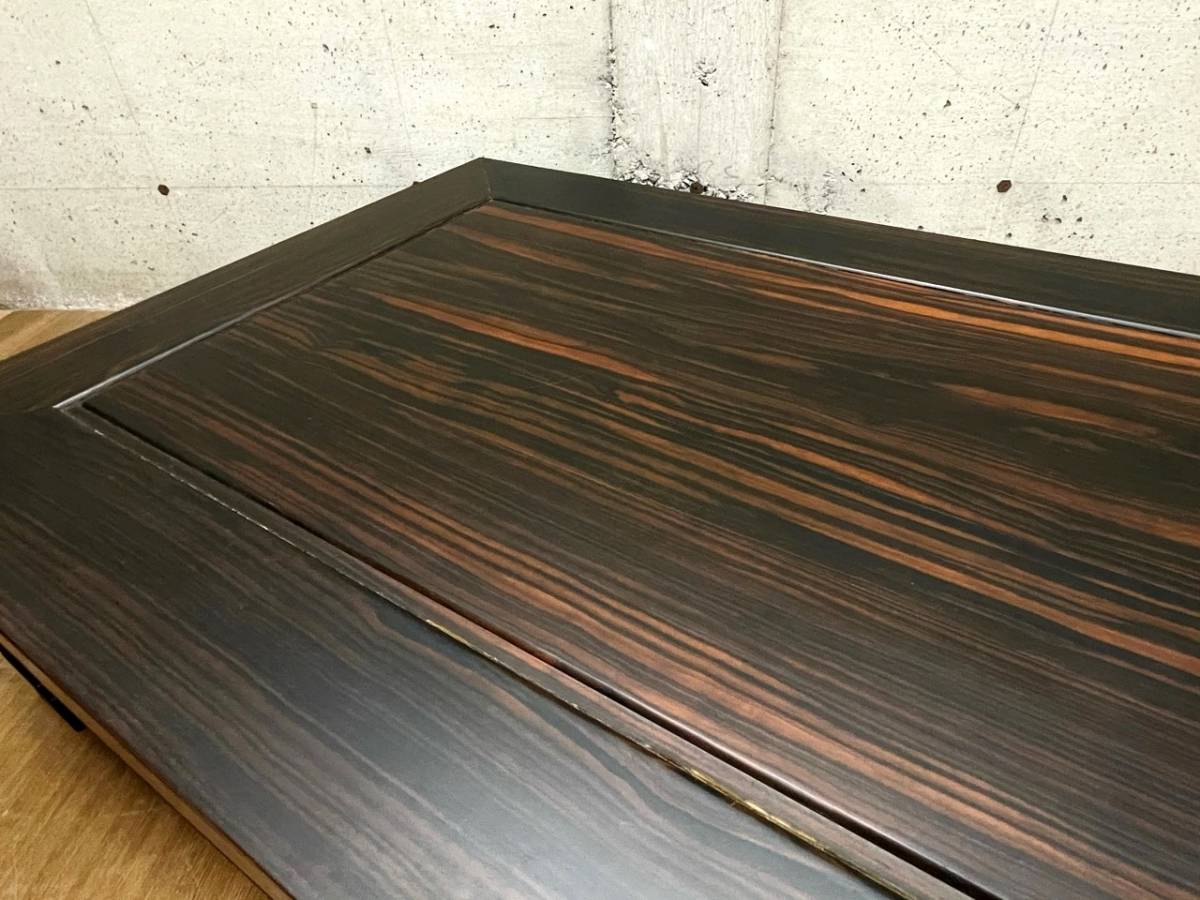座卓 黒檀 無垢 ローテーブル テーブル 唐木 一枚板風 高級 和敷机