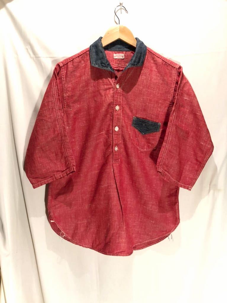 美品】JOEMcCOYジョーマッコイ ワークシャツ シャンブレーシャツ 2025